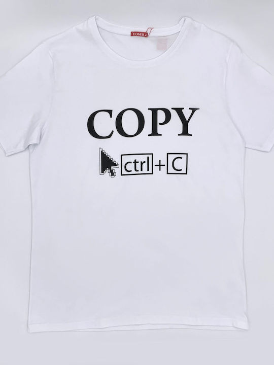 Ανδρικό T-shirt Κοντομάνικο Λευκό Copy.