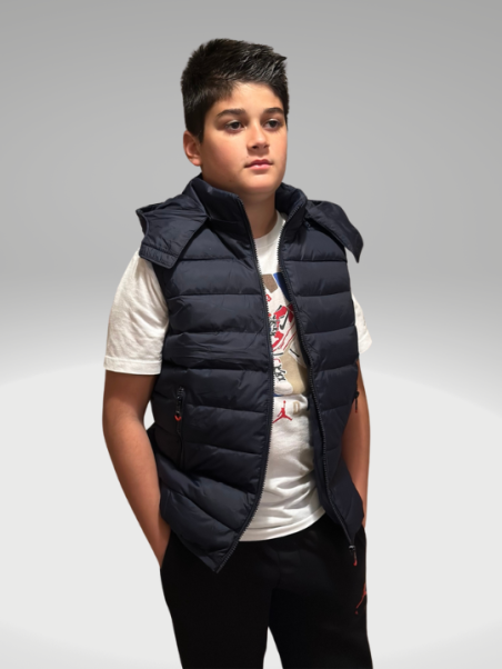 Παιδικό Μπουφάν Αμάνικο μπλέ