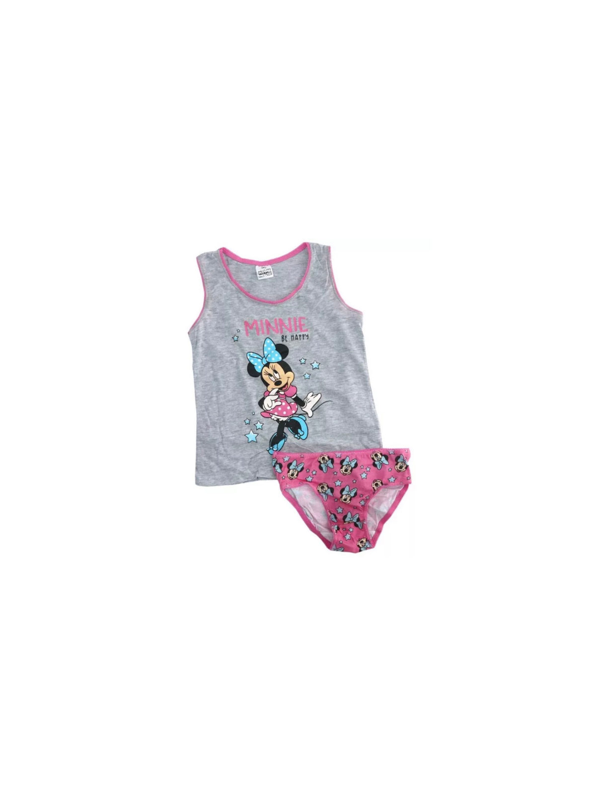 Disney Παιδικό Σετ Βρακάκι με Φανελάκι Γκρι Minnie