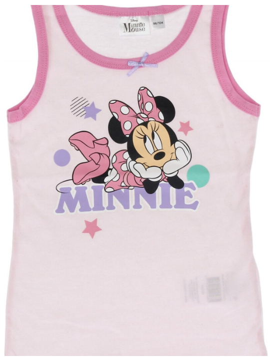 DISNEY Παιδικό φανελάκι 2τμχ. Minnie Mouse χωρίς μανίκι με σχέδιο για κορίτσι