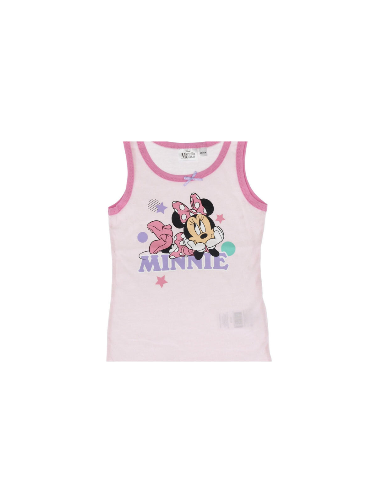DISNEY Παιδικό φανελάκι 2τμχ. Minnie Mouse χωρίς μανίκι με σχέδιο για κορίτσι