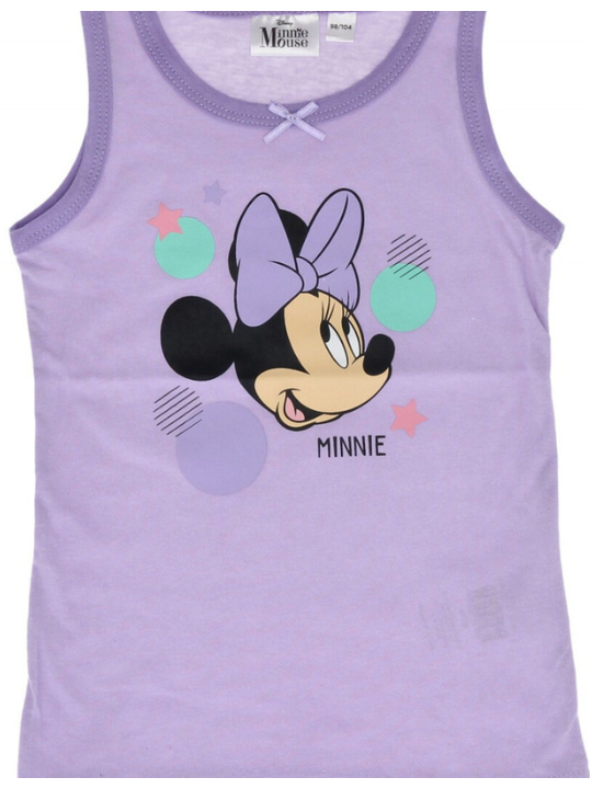 DISNEY Παιδικό φανελάκι 2τμχ. Minnie Mouse χωρίς μανίκι με σχέδιο για κορίτσι