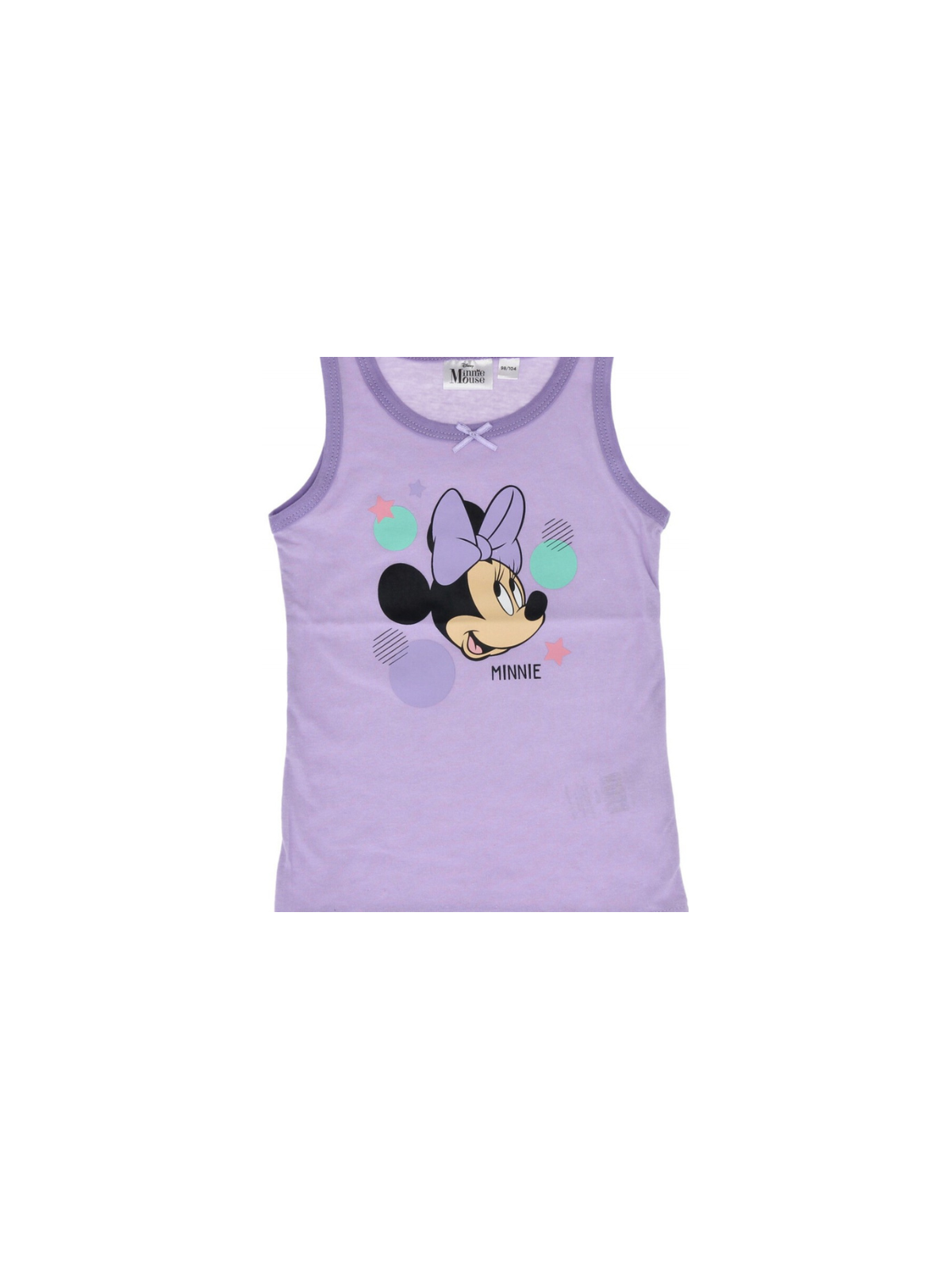 DISNEY Παιδικό φανελάκι 2τμχ. Minnie Mouse χωρίς μανίκι με σχέδιο για κορίτσι