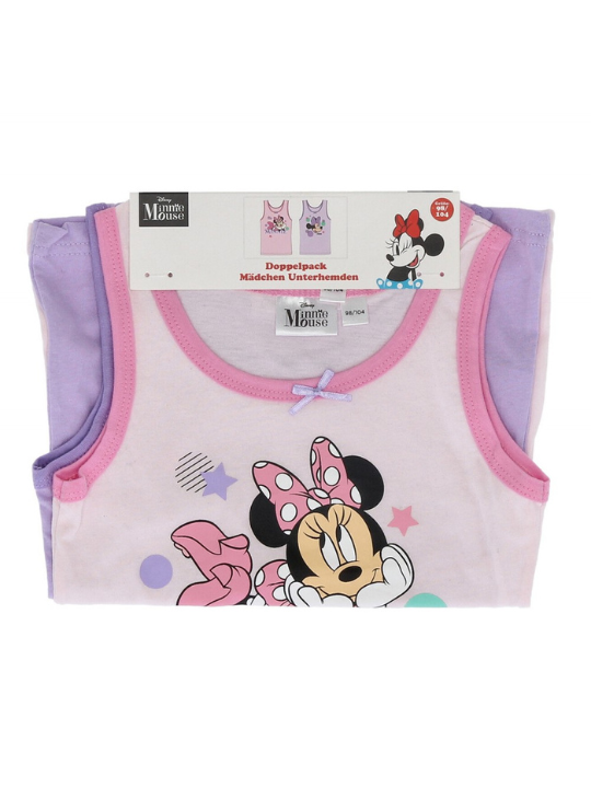 DISNEY Παιδικό φανελάκι 2τμχ. Minnie Mouse χωρίς μανίκι με σχέδιο για κορίτσι