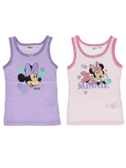 DISNEY Παιδικό φανελάκι 2τμχ. Minnie Mouse χωρίς μανίκι με σχέδιο για κορίτσι