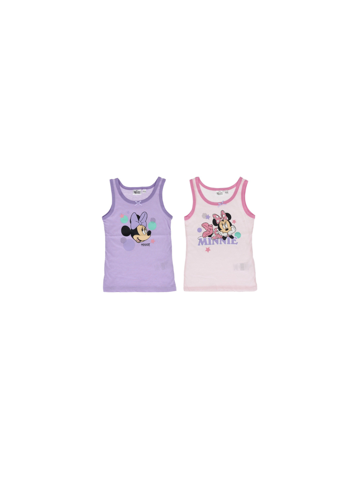 DISNEY Παιδικό φανελάκι 2τμχ. Minnie Mouse χωρίς μανίκι με σχέδιο για κορίτσι
