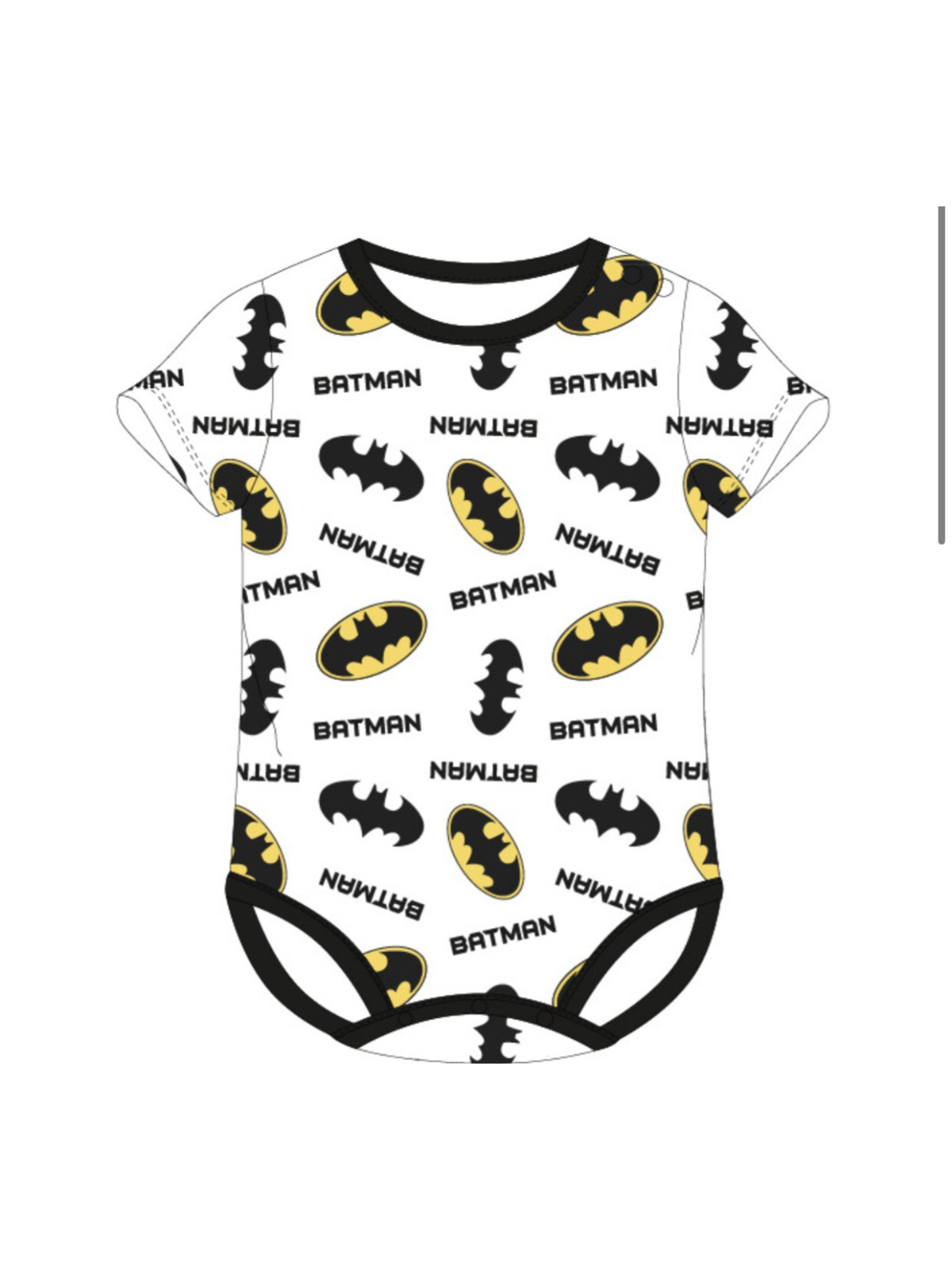Φορμάκι λευκό κοντομάνικο BATMAN