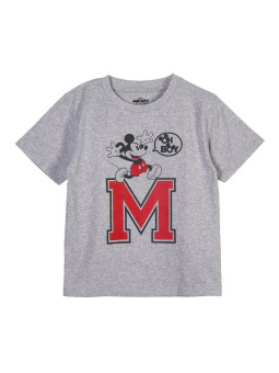 Μπλούζα με Κοντό Μανίκι Mickey Mouse Γκρι