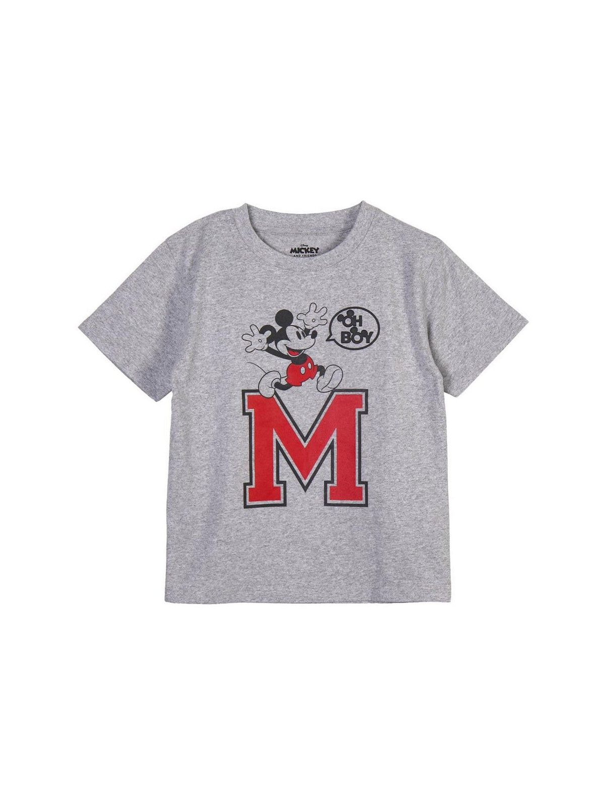 Μπλούζα με Κοντό Μανίκι Mickey Mouse Γκρι