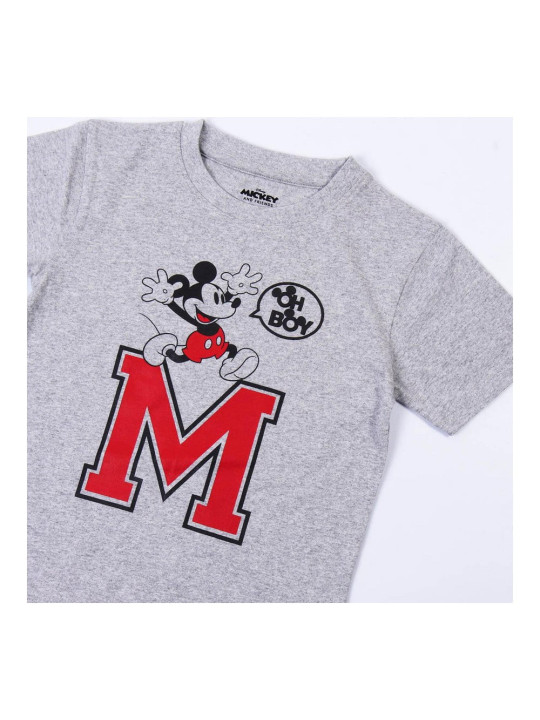 Μπλούζα με Κοντό Μανίκι Mickey Mouse Γκρι