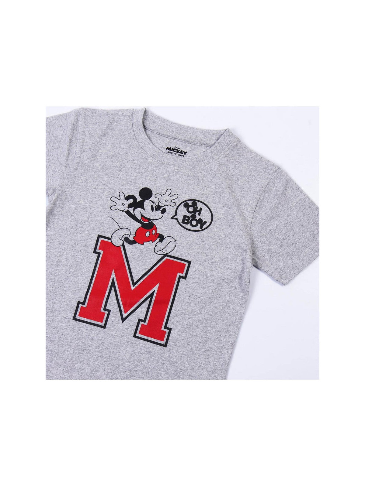 Μπλούζα με Κοντό Μανίκι Mickey Mouse Γκρι