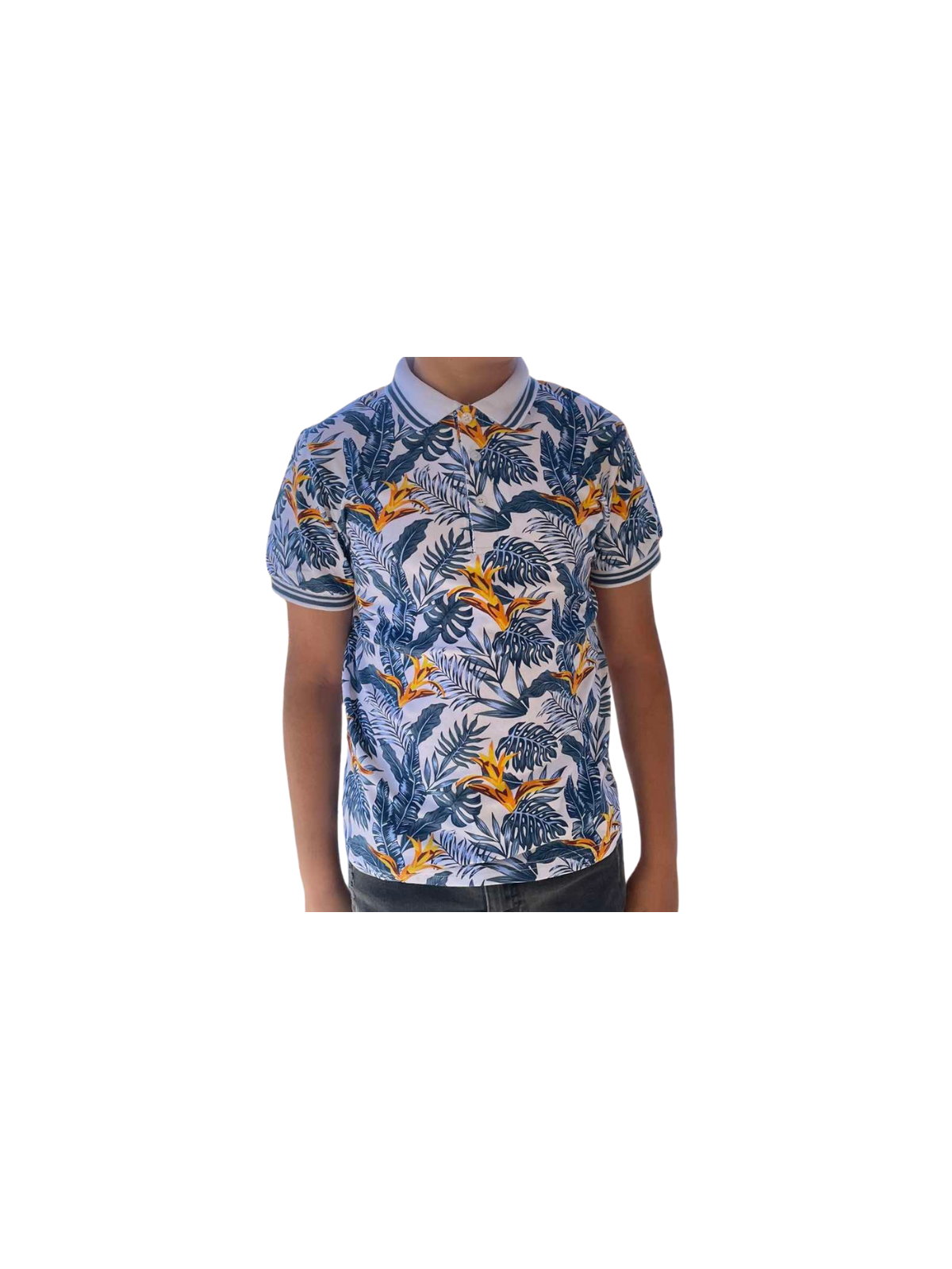 Παιδικό T-shirt Polo Green Leaf Design