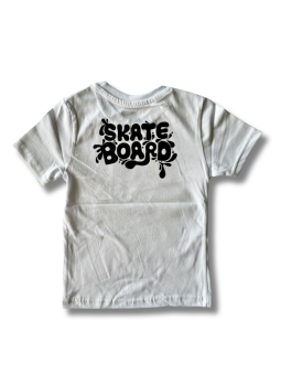 Παιδική μπλούζα (T-shirt) Λευκή με τύπωμα SkateBoard