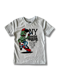 Παιδική μπλούζα (T-shirt) Λευκή με τύπωμα SkateBoard