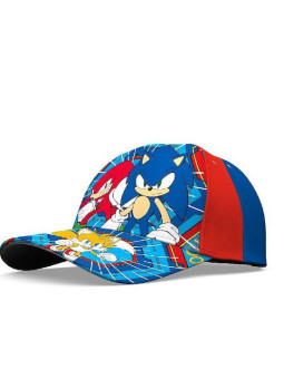 Καπέλο Παιδικό Jockey Βαμβακερό Μπλε & Κόκκινο Sonic